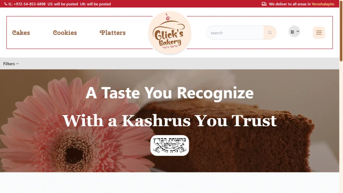 Glicks Bakery homepage