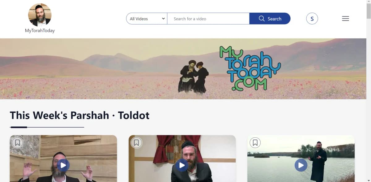 My Torah Today homepage